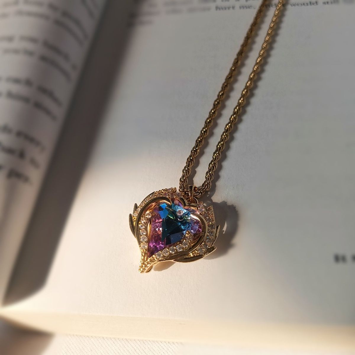 Magical Fairy Purple Heart Necklace
