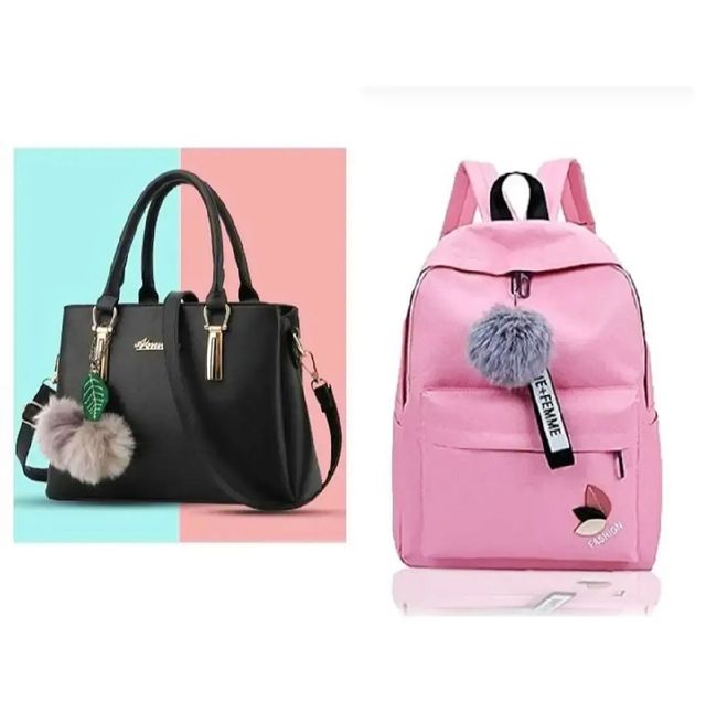 Stylish backpack and handbags combo ( pack of 2 ) | code 783