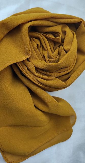 mustard Georgette hijab