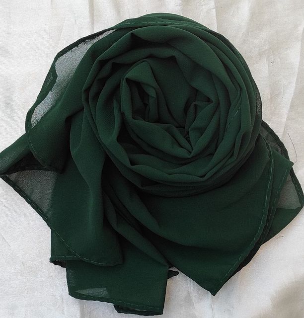 green Georgette hijab 