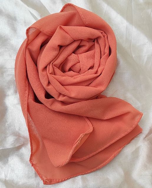 peach orange Georgette hijab
