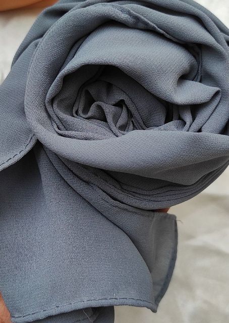 ash grey Georgette hijab