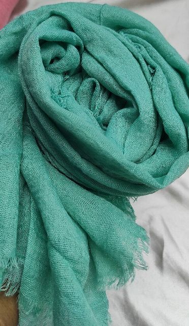ocean green cotton crinckle hijab 