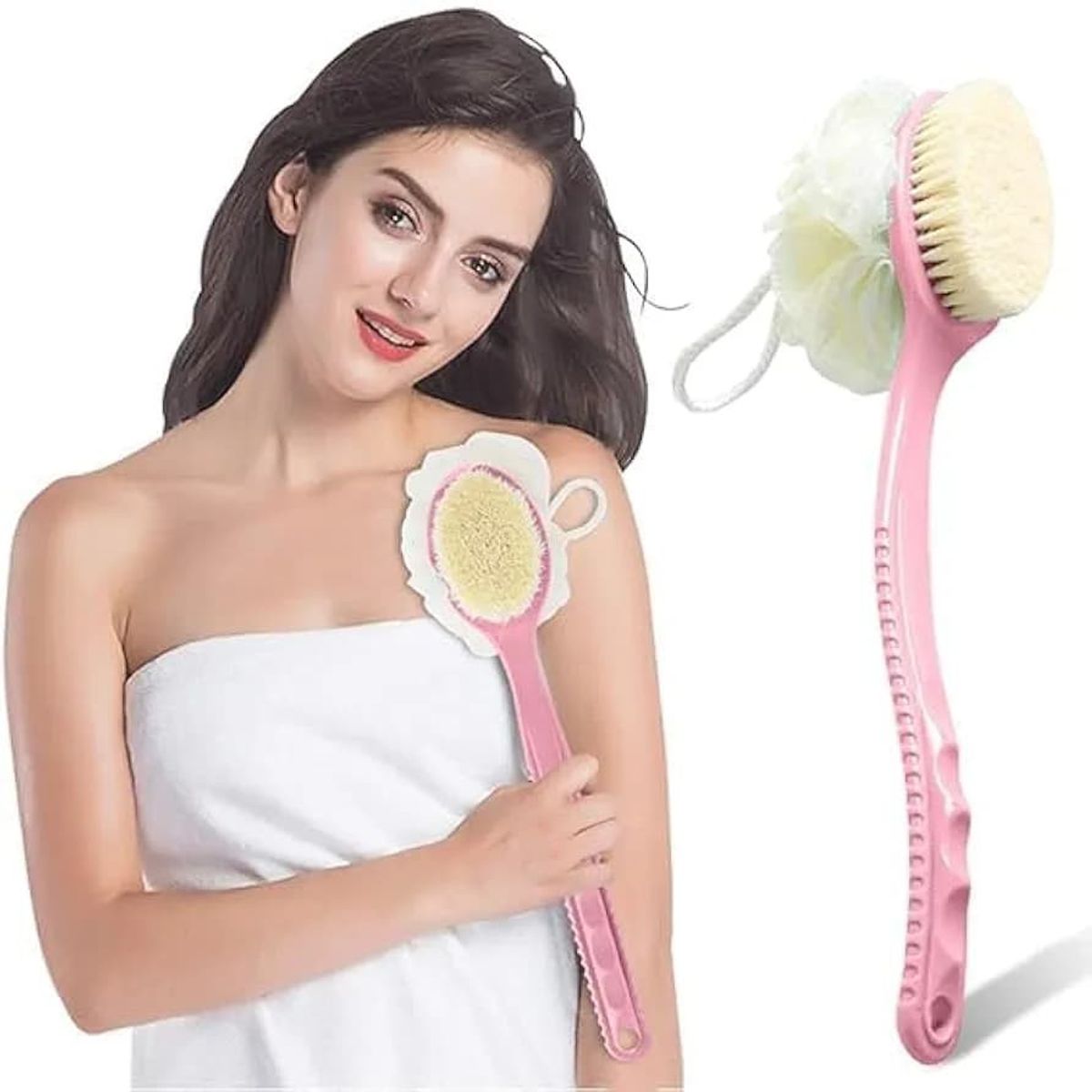 Loofa bath brush 