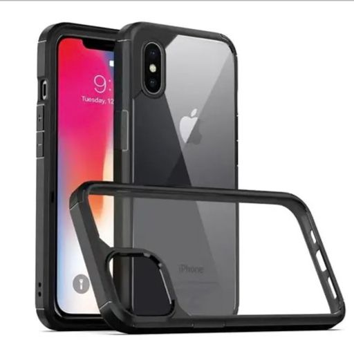 Black Border Transparent Case for iphone XS