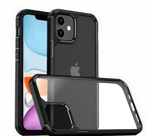 Black Border Transparent Case for iphone 12