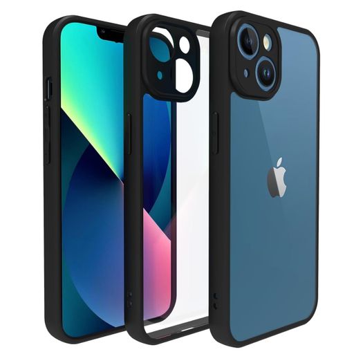Black Border Transparent Case for iphone 13 