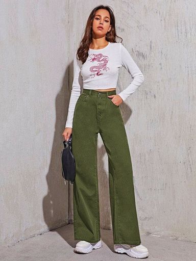 Olive green denim | Code 1314