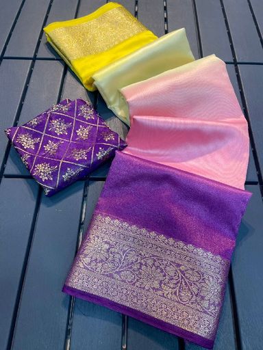 Trendy multi color saree | Code A509 ktt