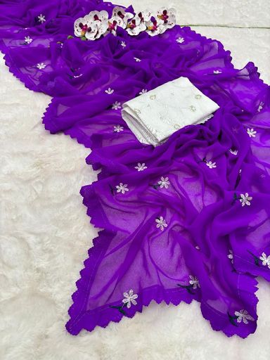 Magic Georgette saree | Code A1500 ktt