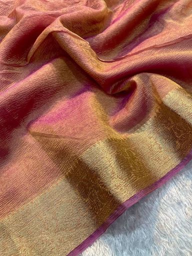 Banarasi crush tissue silk saree | Code B804 rdd