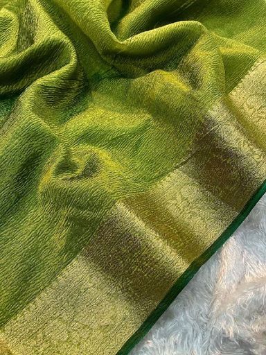 Banarasi crush tissue silk saree | Code B807 rdd
