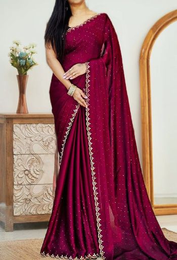 Chinon Creap saree | Code C503 rdd