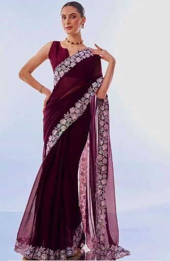 Soft Georgette work saree | Code C517 ktt