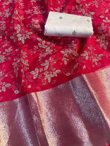 Kanchipuram organza saree | Code C537 ktt