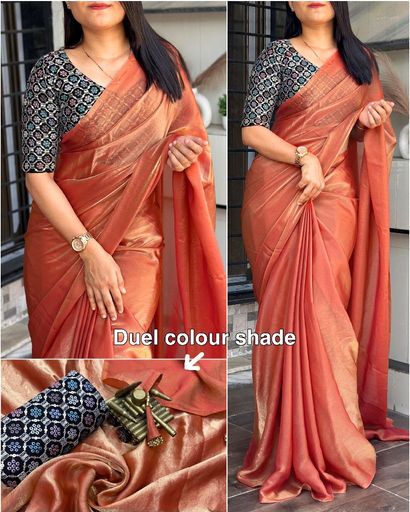 Dual shade saree | Code 1529 kt
