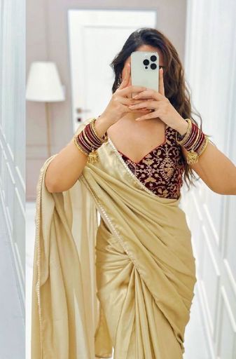 beautiful japan satin mirror lace saree | Code C744 ktt