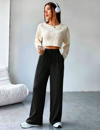 Korean wide leg Pants | Code C824