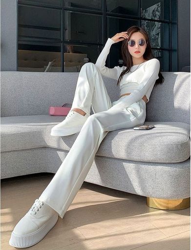 Korean wide leg Pants | Code C827