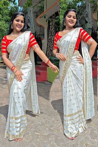 Viscose Georgette Saree | Code C1007 rdd
