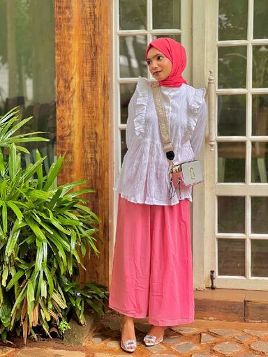 SIMPLE SHIRT WITH UMBERLA CUT PALAZO PANT | Code D258