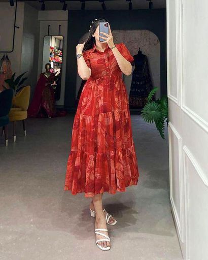 Trending floral print frock | Code D511 rdd