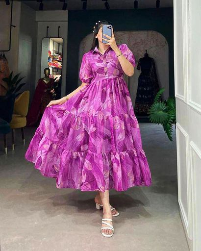 Trendy floral print frock | Code D515 rdd