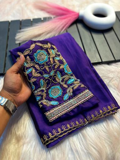 Rangoli Work Saree | Code AS108 rdd