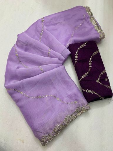 Soft Chiffon with Leheriya Work | Code AS111 rdd