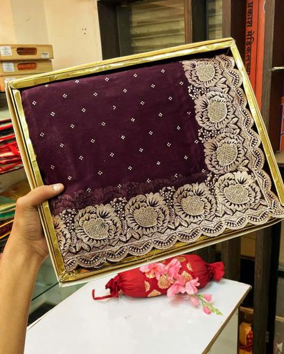 Pure Zimmy Choo Satin Saree | Code AS184 rdd