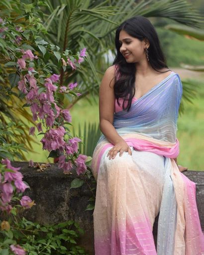 Viscose Georgette Sattin Saree | Code AS219 pjj