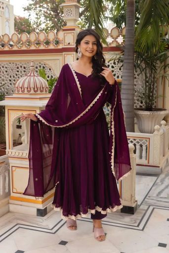 fox Georgette Anarkali | Code DC101 rdd