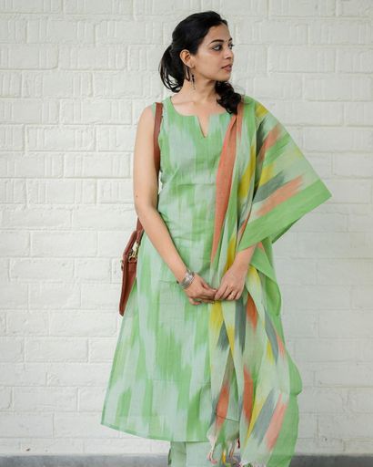 premium South cotton handloom kurti set | Code K101 jkw