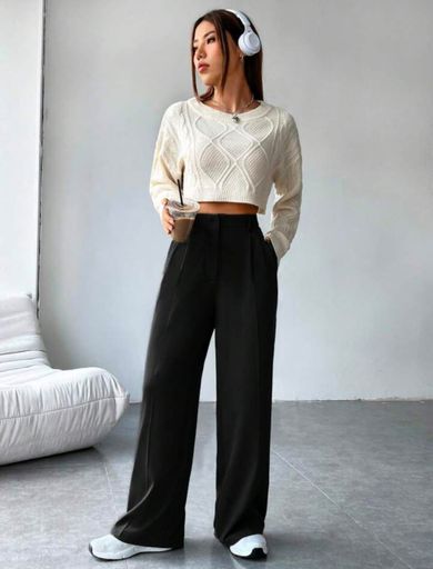 Korean wide leg Pants | Code AS105