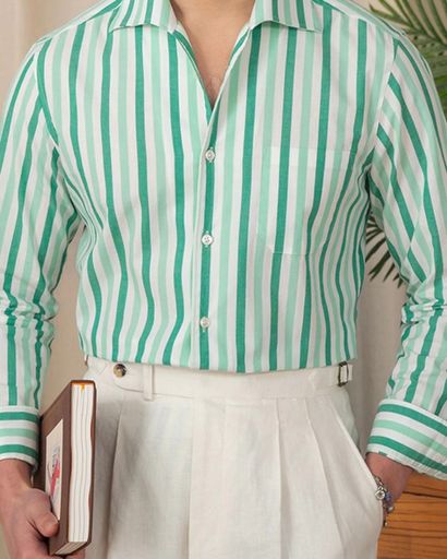 EXCLUSIVE COTTAN CASUAL STRIP SHIRT | Code LS101 bff