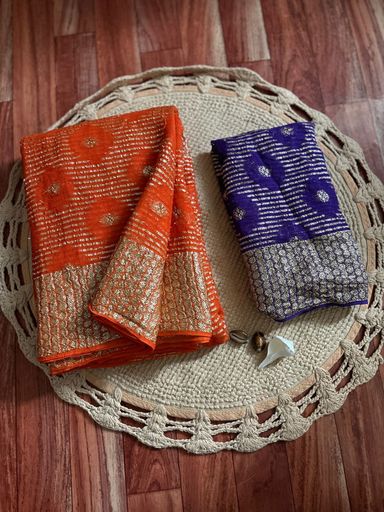 Pure viscose georgette saree / Code AS272 pjj