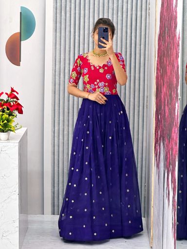 Blooming Georgette festival gown | Code G141 rdd
