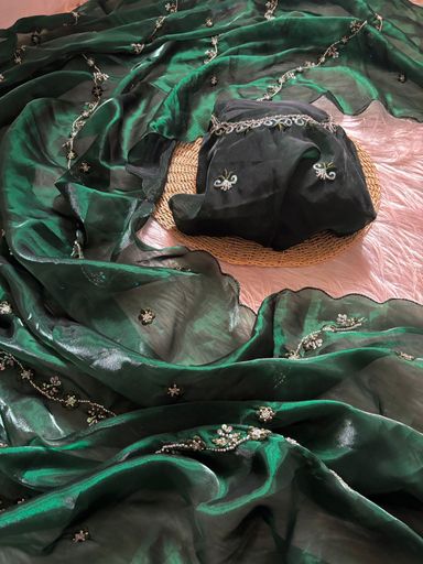 Handworks Party saree zimmy choo saree | Code AS289 pjj