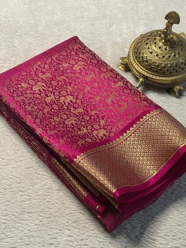 Pure Brocade Mysore Silk sarees* | Code AS298 pjj