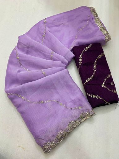 Soft Chiffon with Leheriya Work saree | Code AS315 rdd
