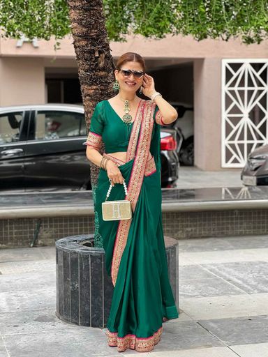 BLOOMING RANGOLI Ready to wear pocket saree | Code AS354 ktt