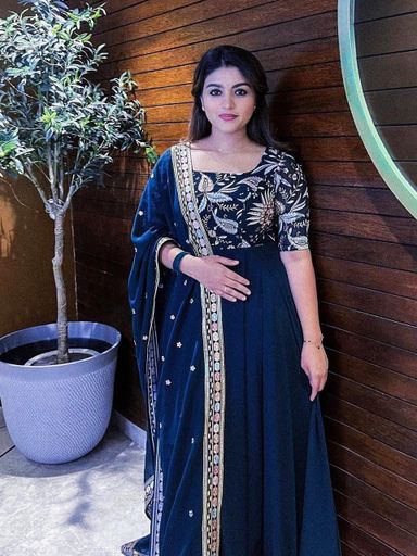 HEAVY GEORGETTE UMBRELLA FLAIR gown | Code G164 stt
