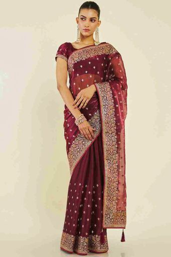 Soft Rich Burberry Silk saree | Code AS389 mnn