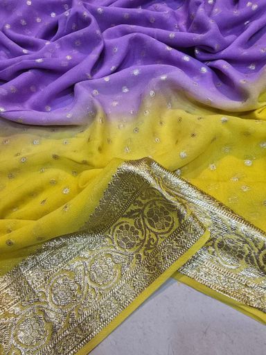 Viscose Georgette Shaded Saree | Code AS391 rdd