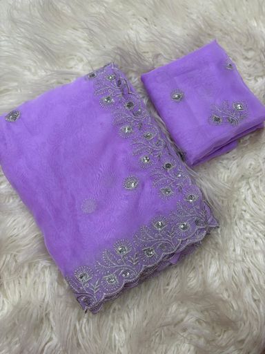 Pure soft organza saree | Code AS394 rdd