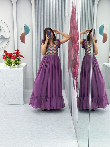 Fox Georgette
 gown | Code G165 mnn