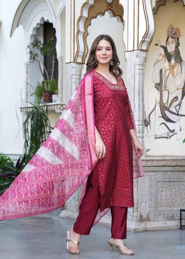 Pure fine Muslin kurti set | Code K225 stt