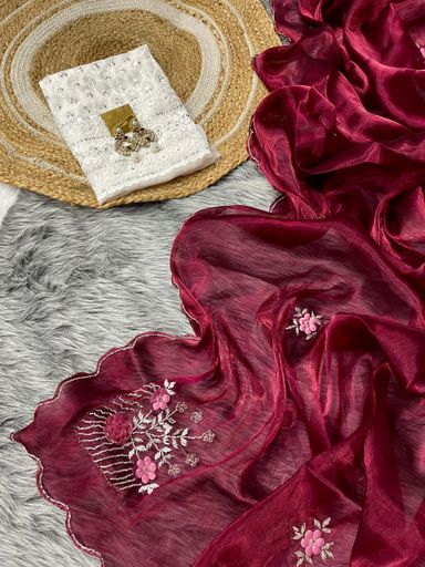 Pure soft zimmy choo silk saree | Code AS399 rdd