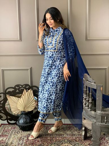 Beautiful Afgani style pants with kurta and Dupatta | Code K238 stt