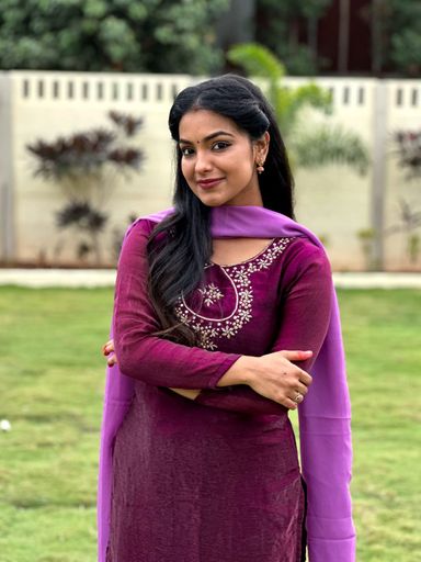 Beautiful pure space silk with  hand work kurti & dupatta set | Code DK209 mnn